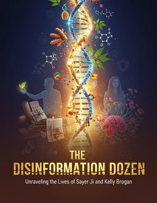 The Disinformation Dozen: Unraveling the Lives of Sayer Ji and Kelly Brogan cover